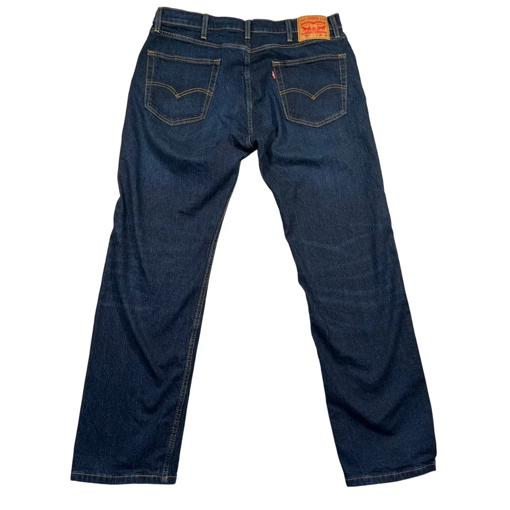 Levi's 505 Jeans Regular Fit Dark Wash Denim Pants‎ Classic W38 L32